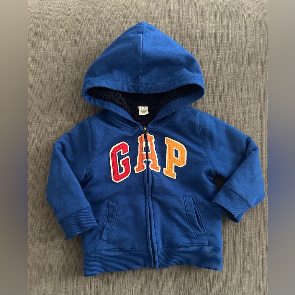 GAP Cozy Full Zip Hooded Jacket Toddler Boy 3T